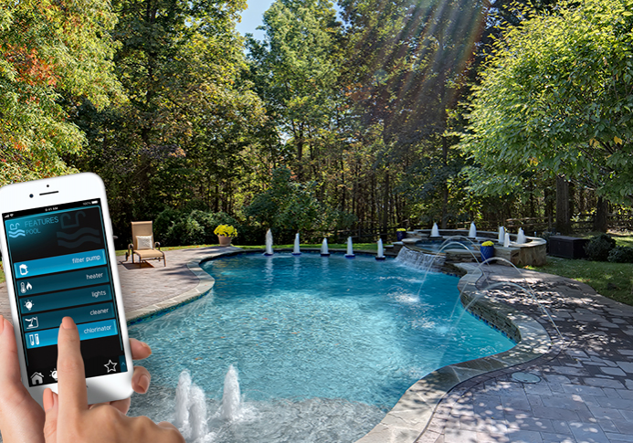 Pool with remote phone